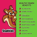 Snakkidz Organic Strawberry Chewy Granola Bar, 15 Count, Nut and Allergen Free, Low Sugar, Made with Avocado Oil