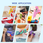 Hot Glue Gun, 12 Pack Mini Glue Gun with 120 Glue Sticks, Craft Glue Gun Kit, Glue Gun Pack, Hot Melt Glue Gun Set for Kids' Crafts, Wood, Glass, DIY Arts, School, and Home Projects - Multicolor