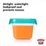 OXO Tot Baby Blocks Food Storage Containers, Teal, 6 oz
