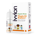 ivvion Organic 10 UG 120 Drops- Daily Vitamin D3 Supplement for Infant and Young Children