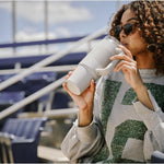 Stanley Quencher ProTour Flip Straw Tumbler with Leakproof Lid 30 oz | Built-In Straw and Handle | Cup Holder Compatible for Travel | Insulated Stainless Steel Cup | BPA-Free | Azure Fade