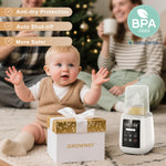Bottle Warmer, 10-in-1 Fast Heating Bottle Warmer with Accurate Temp Control, Defrost, Sterilize, Keep Warm & Food Heating, for All Bottles, Breastmilk & Formula, with Night Light & LED Display