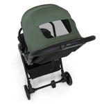 Jeep Altitude Compact Travel Stroller by Delta Children Greenguard Gold, Easy One Hand Fold, Lightweight, Extendable Canopy with Peek-a-Boo Window, Reclining Seat, 4 Wheel Suspension, Olive Green
