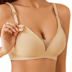 Avidlove Nursing Bras for Breastfeeding Seamless Ultra Comfort Pregnancy Maternity Wireless Bralette Nude