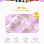 Disney Princess Rapunzel Swimsuits for Girls UPF 50+ One Piece Bathing Suits Floral Print Ruffle One Shoulder Summer Beach Swimwear Purple Quick Dry for Toddler Girls Size 3-4T