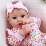Baby Dolls, 18 inches Large Realistic Cute Soft Body Baby Doll Real Life Baby Dolls Girl, with Bottles & Pacifier, Diapers and Bibs, Gift Idea for Ages 3+