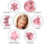 ADRIONE Mini Hair Clips Pack of 100 - Colorful Tiny Flower Hair Clips for Baby Toddler Girls Women, Strong Grip for Fine Hair Bangs