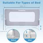 DEALNASTAR Bed Rail for Toddlers,Foldable Baby Bed Rail-47in/120cm Height Adjustable Safety Guard for Kids, Universal Fit Twin/Full/King/Queen Beds.