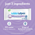 WaterWipes Soothing Clean Baby Wipes, 99% Water-Based Formula with Botanical Extract to Soothe & Protect Skin, Unscented & Hypoallergenic, 360 Count (6 Packs)