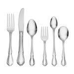 Oneida Silverware Set, Chateau 6-Piece Child Progress Flatware Set, Service For 1, 18/10 Stainless Steel Dishwasher Safe, Baby Spoons, Baby Fork, Child Spoon Fork Knife, Kid Utensils (Silver 6 Piece)
