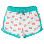RUGGEDBUTTS Boys UPF50+ Sun Protection Dolphin Hem Swim Trunks - Crabby Cove, 3T