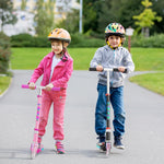 TONBUX Scooters for Kids 5-12, Kids Scooter with Cool Light Up Stem, Wheels, and Deck, 4 Level Adjustable Height Kick Scooter, Foldable and Lightweight Scooter for Kid 8-12, Black