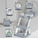 Potty Training Seat for Toddlers, 2 in 1 Potty Training Toilet with Anti-Slip Pad Step Stool, Toddler Toilet Seat for Boys and Girls (Include 2 Ducks)