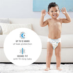Amazon Brand - Mama Bear Plush Protection Diapers - Size 6, One Month Supply, Hypoallergenic Premium Disposable Baby Diapers, 100 Count (Pack of 4), White and Cloud Dreams