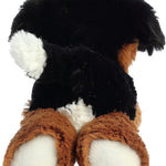 Aurora® Adorable Mini Flopsie™ Bernie Mountain Dog™ Stuffed Animal - Playful Ease - Timeless Companions - Black 8 Inches
