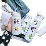 50pcs Invader Movie ZIM Stickers for Kids, Cute Water Bottle Stickers for Kids Waterproof, Vinyl Laptop Kid Sticker Pack (White)