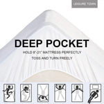 LEISURE TOWN Queen Mattress Pad Fitted Quilted Cotton Mattress Cover Cooling Soft Pillow Top Mattress Topper with Down Alternative Filling Mattress Protector with 8-21 Deep Pocket (60x80 White)