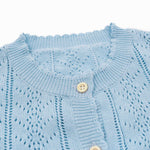 Simplee kids Baby Girl Thin Sweater Solid Cardigans Baby Girls Long Sleeve Coat Cardigan for Fall 3-6 Months