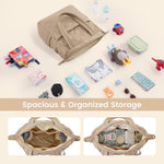 LOVEVOOK Diaper Bag Backpack,Diaper Bag Tote for Mom Dad with Changing Pad,Insulated Pockets, Convertible Baby Travel Essential with Pacifier Case