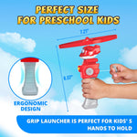 Super Wings Flying Toys, Jett Flying Toys for Kids Ages 3-5 4-8, Fun Outdoor Flying Disc Launcher Toys, Airplane Outside Flying Toys for Kids Boys Girls 3 4 5 6 7 8 Year Old