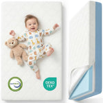 DeerFable Dual Sided Baby Crib Mattress, 5 Inch Thick Soft & Firm Memory Foam Breathable Toddler Mattress, 4 in1 Standard Baby Bed Mattresses with Removable Washable Cover 52x27.6x5 - Blue