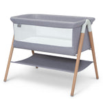 Simmons Kids Koi by The Bed Bassinet with Breathable Mesh and Natural Beechwood Legs, Dove Grey