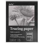 Tracing Paper 8.5x11 inch, 100 Sheets Transparent Vellum Paper for Tracing Pads, 38lb/60gsm Translucent Tracing Paper for Pencil, Marker and Ink，Trace Images, Sketch, Preliminary Drawing, Overlays.