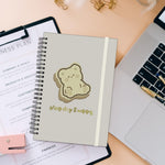 Deokke Spiral Notebook,Hardcover Journal Wide Ruled Spiral Notebook,A5 5.5 x 8.3 Inch,80GSM Thick Paper 60 Sheets 120 Pages for Girls Women School Office Aesthetic Cute-Bear