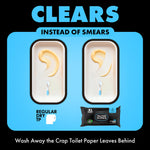 DUDE Baby Wipes - Flushable Baby Wipes Unscented - (6 Pack) 288 Wipes - Extra Large Wet Wipes Flushable - Vitamin-E & Aloe - Septic and Sewer Safe