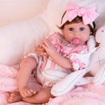 Aori Lifelike Reborn Baby Dolls - 22 Inch Realistic Baby Girl - Soft Weighted Body Doll with Fox Outfit Newborn Baby Doll for Girls 3+, Collectors, Role Play | Real Life Baby Doll Gift Set