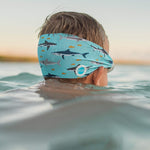 Splash Place SWIM GOGGLES with Fabric Strap - SHARK ATTACK | Fun, Fashionable, Comfortable - Adult & Kids Swim Goggles