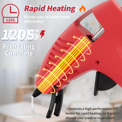 Mini Hot Glue Gun for Kids & Adults - School Craft Kit, High Temperature Melting Gun for Holiday Decorations, DIY Art Projects & Creative Hobbies