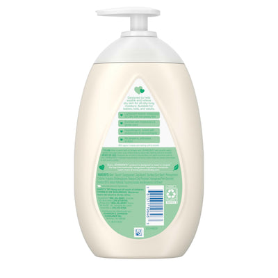 Johnson's Skin Nourish Moisturizing Baby Lotion with Aloe Vera Scent & Vitamin E, Gentle & Lightweight Body Lotion for The Whole Family, Hypoallergenic, Dye-Free, 16.9 fl. oz