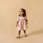 Modern Moments by Gerber baby-girls 2-piece Puffed Sleeve Dress & Diaper Cover Set