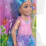 Barbie Royal Chelsea Doll with Blue Hair & White Headband Wearing Removable Skirt & Shoes