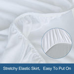 SPRINGSPIRIT Full Size Waterproof Mattress Protector, Full Mattress Cover Pad Waterproof with Deep Pocket up to 14’’, Bed Fitted Sheet