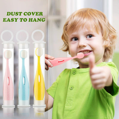 Patelai 6 Pieces Kids Extra Soft Nano Toothbrush Children Bristles Children Micro Nano Manual Toothbrush Set with 20000 Bristles for Age 3and Above Boys Girls Protecting Cleaning(Cute Style)