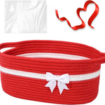 Degeyoyo Baskets for Gifts Empty, Gift Basket, Bow Basket for Gifts, 12" x 8" x 5" Small Baskets with Gift Bag and Ribbon for Organizing, Christmas, Birthday, Baby Shower