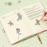 WERNNSAI 3D Butterfly Kids Diary for Girls, Secret Diary with Lock and Keys, Kids Journal Notebook Birthday Christmas Gift for 6 7 8-12 Year Old Girls, School A5 Lined Writing Drawing Notepad