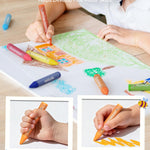 JUPITEARTH Beeswax Crayons for Toddlers 1–3, 12 Non-Toxic Silky Crayons, Jumbo and Washable Crayon, Easy to Hold, Safe for Kids, Mess-Free Coloring for Preschool Art Supplies, Ages 2–4, 4–8