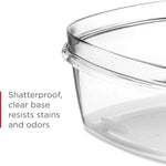 Rubbermaid 28-Piece Clear/Grey Food Storage Containers, Premium Snap Bases, and Various Size Lids, Perfect for Meal Prep, Leftovers, and Dishwasher Safe