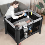 Pack and Play, Baby Bassinet Bedside Sleeper with Diaper Changer, Baby Playard, Baby Travel Playpen, Portable Baby Crib with Carry Bag, Easy to Install