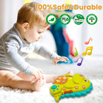 Baby Music Toys 12-18 Months, Animal Baby Piano Musical Light Infant Toys Toddlers Early Education Birthday Gift for 1 2 Year Old Girls Boys (Dinosaur)
