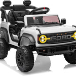 24V Ride on Toys for Big Kids, Licensed Ford Bronco Raptor 2 Seater Ride on Cars with Remote Control, Ride on Truck w/ 4-Wheeler Suspension, 3 Speeds, Led Lights, Bluetooth (24V, Pink)