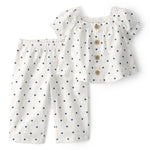 Carter's Girl 2-Piece Pant Set, White, 3M