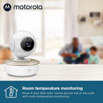 Motorola Nursery VM50G HD Wireless 2-Camera Video Baby Monitor, 5" Screen, 1000ft Range, 2-Way Audio, Pan/Tilt/Zoom, Split Screen, Night Vision