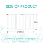 Regalo 56-Inch Extra Wide Baby Gate for Doorways, Hallways & Bottom of Stairs, Pressure Mount for Babies, Toddlers & Pets, Tested & Safe, American Designed, White