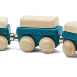 PlanToys® Hybrid Train Wooden Montessori Vehicle Toy | Early Movement, Imagination and Practical Life Exploration | Eco Friendly Train Set for Meaningful Play
