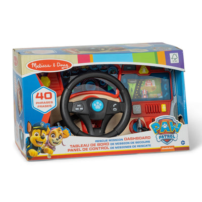 Melissa & Doug PAW Patrol Rescue Mission Wooden Dashboard Kids Activity Board, Toddler Sensory Toys, Pretend Play Driving Toy, PAW Patrol Toys for Kids Ages 3+