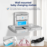 Baby Changing Station Commercial,Wall Mounted Baby Changing Station with Safety Strap,Wall Mounted Changing Table for Commercial Bathroom, Baby Changing Station that Makes Every Mother Happy